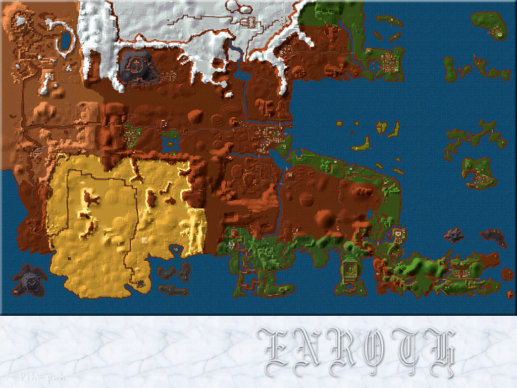MIGHT AND MAGIC VI. Карта Enroth World Map.