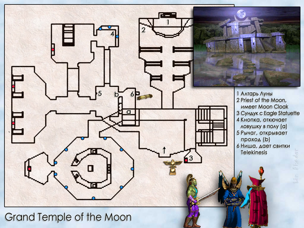 MIGHT AND MAGIC VII. Карта Grand Temple of the Moon.