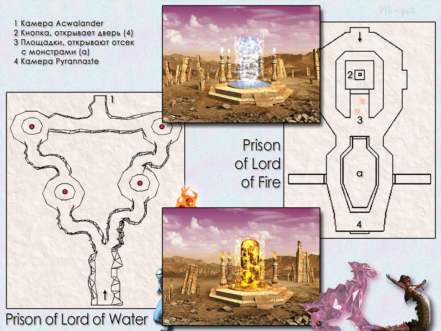 MIGHT AND MAGIC VIII. .  Prison of Lord of Fire  Prison of Lord of Water.