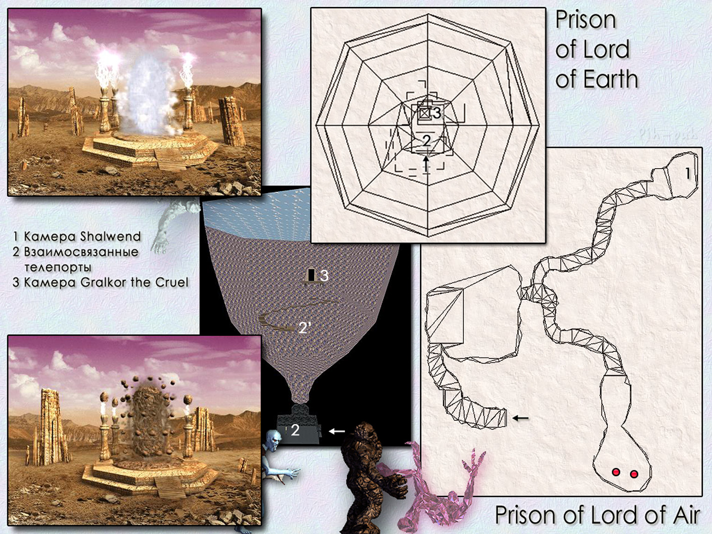 MIGHT AND MAGIC VIII. .  Prison of Lord of Air  Prison of Lord of Earth.